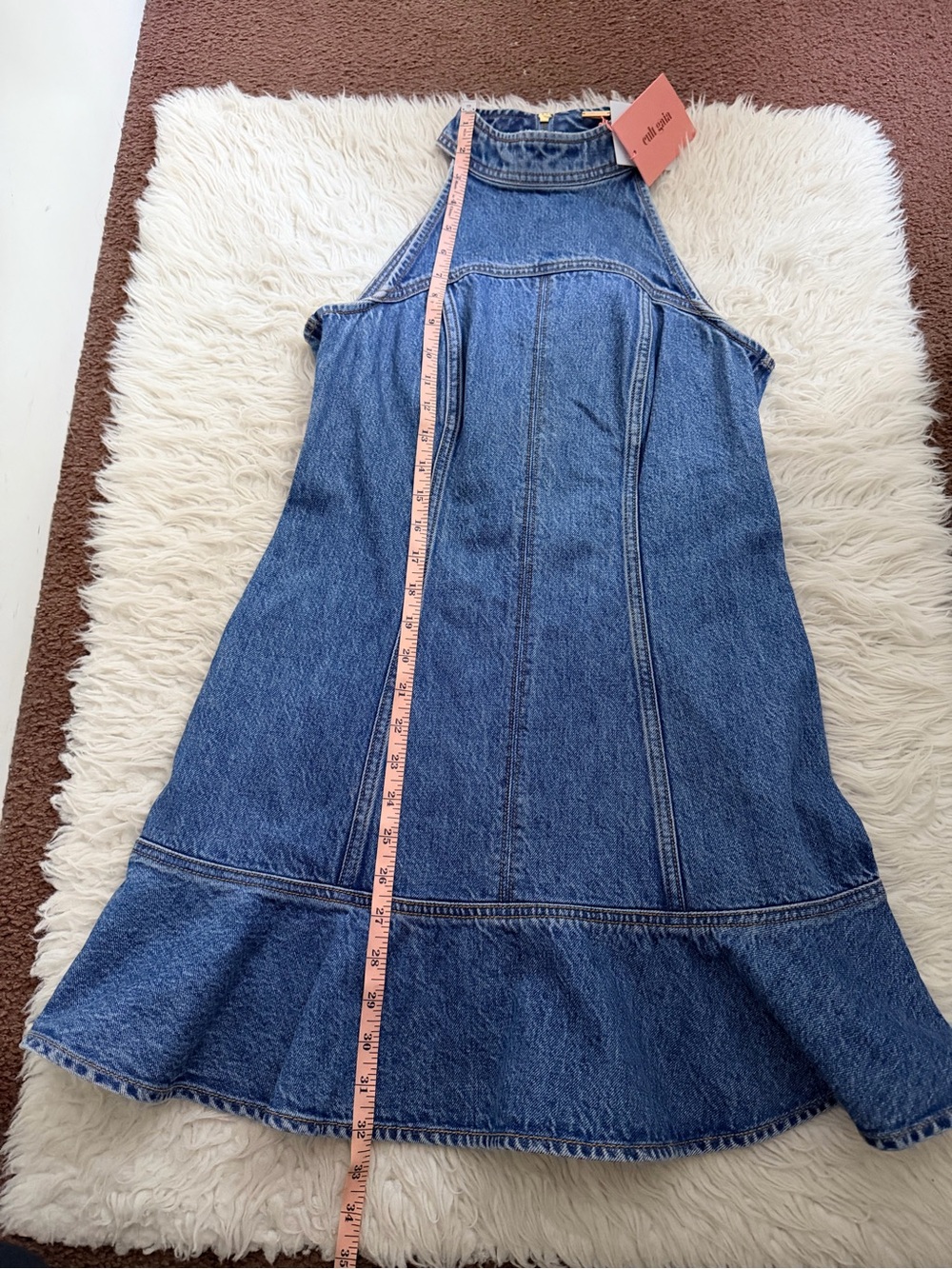 Cult Gaia Neroli Dress - Medium Wash Blue Denim - Picture 8 of 10